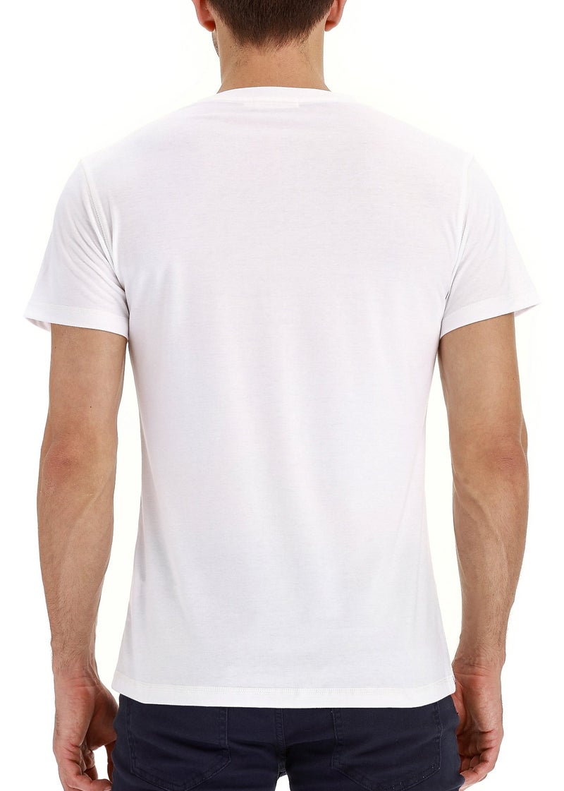 NITAGUT Mens Fashion Casual Front Placket Basic Short Sleeve Henley T-Shirts (2XL, 02 White) - Image 3
